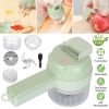 4 in 1 Handheld Electric Vegetable Cutter Mini Food Fruit Chopper Grinder Slicer Dicer Garlic Meat Ginger Mud Masher Rechargeable Food Processor