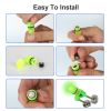 10PCS Fish Rod Bell Plastic Fishing Bells Clip Fishing Rod Alarm Dual Alert Bell