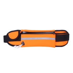 Fitness Waist Bag With Pocket Slim Running Jogging Belt Fanny Pack Bag For Hiking Cycling Workout Sports Gym (Color: Orange)