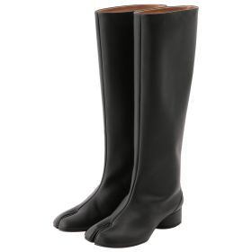 Women's Fashionable All-matching Black Thigh Highs Split Toe Boots (Option: Black Boots-36)