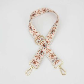 Adjustable Colorful Woven Shoulder Strap Accessories (Option: Off white snowflakes)