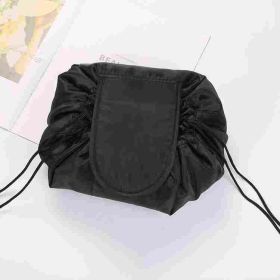 Lazy Drawstring Cosmetic Bag Storage (Option: Pure Black-Large Size 54x54cm)