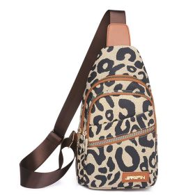 Leopard Print Sling Chest Bag With Headphone Jack Crossbody Backpack Shoulder Bag Women (Option: Style two)