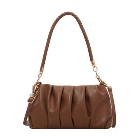 Small Soft PU Leather Underarm Handbags (Color: Coffee)