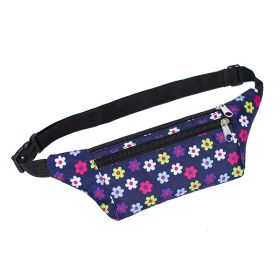 Flower Print Waist Bags Women Sports Running Fanny Pack With Double Zippers (Option: NO.3)