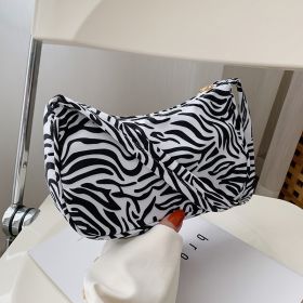 Women Handbag Butterfly Cow Leopard Printed Pattern Underarm Bags Small Shoulder Bag (Option: Zebra stripe)