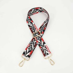 Adjustable Colorful Woven Shoulder Strap Accessories (Option: Black white red)