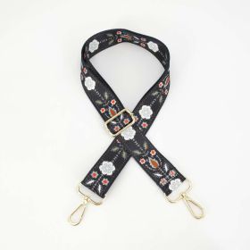 Adjustable Colorful Woven Shoulder Strap Accessories (Option: Black snowflakes)