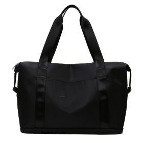 Stylish Short-haul Portable Travel Bag With Large Capacity (Color: Black)