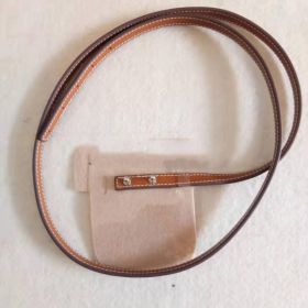 Leather Shoulder Crossbody Bag Replacement Strap For Wallet (Option: Gold brown gold buckle)