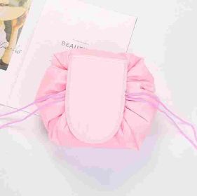 Lazy Drawstring Cosmetic Bag Storage (Option: Light Pink-Large Size 54x54cm)