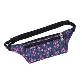 Flower Print Waist Bags Women Sports Running Fanny Pack With Double Zippers (Option: NO.1)