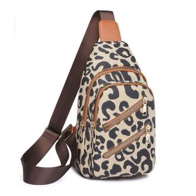 Leopard Print Sling Chest Bag With Headphone Jack Crossbody Backpack Shoulder Bag Women (Option: Style one)