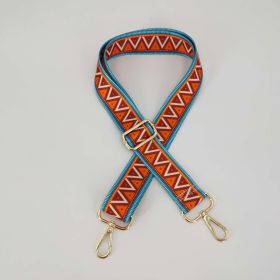 Adjustable Colorful Woven Shoulder Strap Accessories (Option: Orange Geometry)