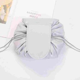 Lazy Drawstring Cosmetic Bag Storage (Option: Light Gray-Large Size 54x54cm)