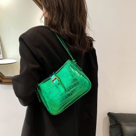 Retro All-in-one Female Texture Single Shoulder Crossbody Bag (Color: Green)