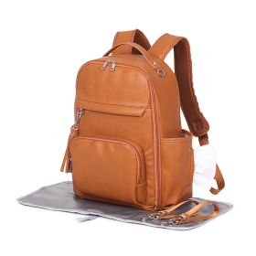 Simple Women's Backpack Leisure Travel Tassel Solid (Color: Brown)