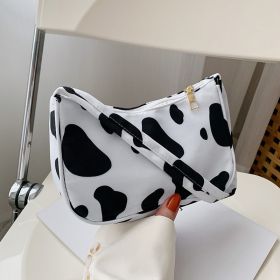 Women Handbag Butterfly Cow Leopard Printed Pattern Underarm Bags Small Shoulder Bag (Option: Cow pattern)