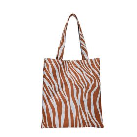 Fashion Creative Leopard Print Tote Bag (Option: Zebra Brown-34x38x1cm)