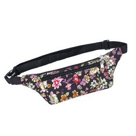 Flower Print Waist Bags Women Sports Running Fanny Pack With Double Zippers (Option: NO.5)