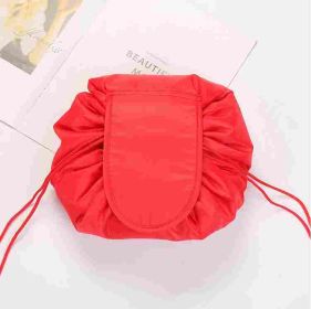 Lazy Drawstring Cosmetic Bag Storage (Option: Red-Large Size 54x54cm)