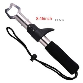 1pc Stainless Steel Fish Lip Gripping Pliers; Fish Holder Grabber Clamp Tool; Luring Gear; Fishing Accessories (Color: Gun style)