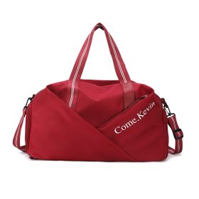 Dry And Wet Separation Of Large Capacity Travel Bag (Color: Red)