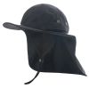 Wide Brim Sun Screen Hat With Neck Flap; Adjustable Waterproof Quick-drying Outdoor Hiking Fishing Cap For Men Women