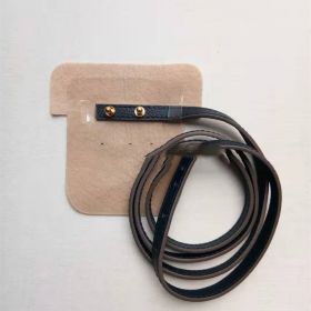 Leather Shoulder Crossbody Bag Replacement Strap For Wallet (Option: Elephant grey and gold buckle)