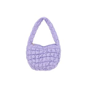 Cloud Bag Portable Down With Large Capacity And Fashion (Color: Purple)