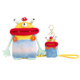 Sausage Mouth Little Bag Knit DIY Material Package (Option: Three Eyed Monster)