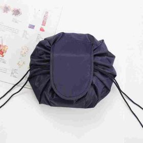 Lazy Drawstring Cosmetic Bag Storage (Option: Navy Blue-Large Size 54x54cm)