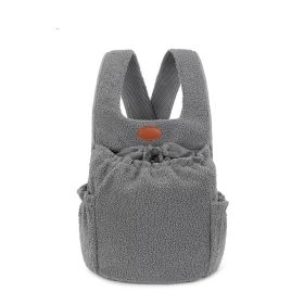 Carrying Backpack Pet Travel Supplies (Color: Grey)