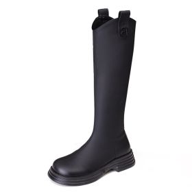 Boots Children Below The Knee V Cut (Option: Black Single-36)