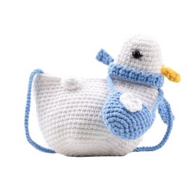 Cute Cartoon Wool Little Duck Knitted Shoulder Bag (Option: White Duck)