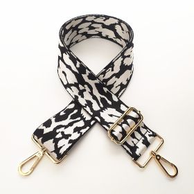 Adjustable Wide Shoulder Strap Accessory Embroidery (Option: White Leopard Print)