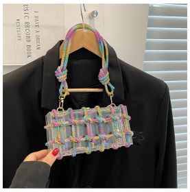 New Fashion Transparent Acrylic Square Block Special-interest Shoulder Bag (Option: Color)